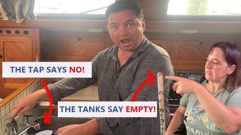 How we fill our sailboat's EMPTY water tanks!