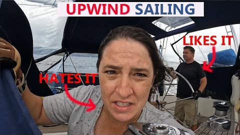 Upwind sailing in Bay of Islands, New Zealand